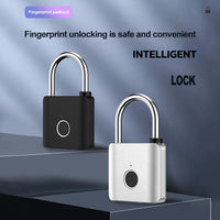 Smart fingerprint padlock Outdoor waterproof Morse password lock Dormitory warehouse Kitchen cabinet Logistics cabinet Anti-theft fingerprint lock head